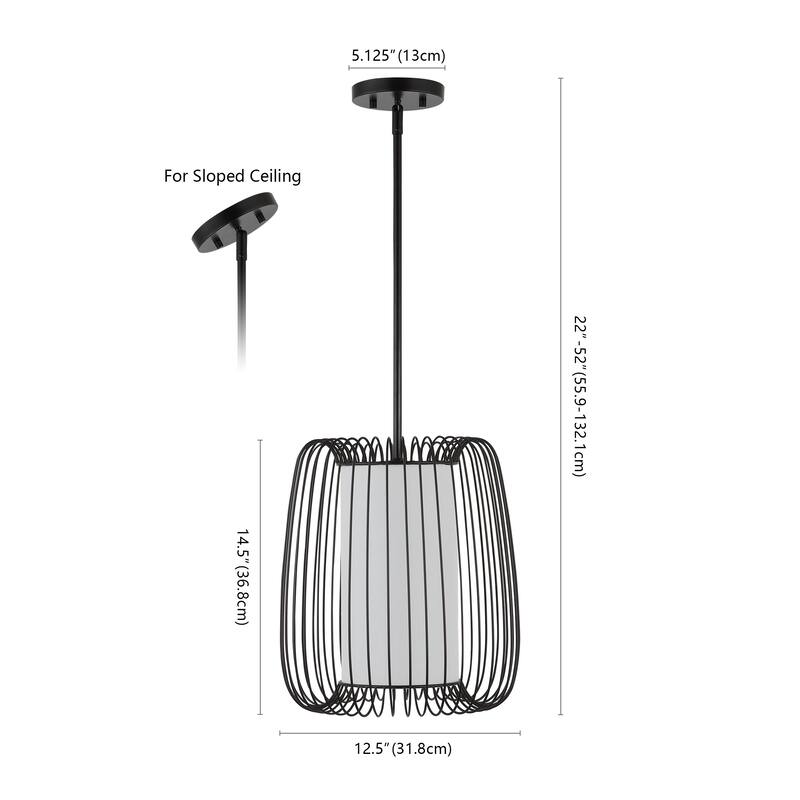 SAFAVIEH Lighting Tomke 12.5-inch Pendant - 13" W x 13" D x 15" H - Oil Rubbed Bronze - 13Wx13Dx15H