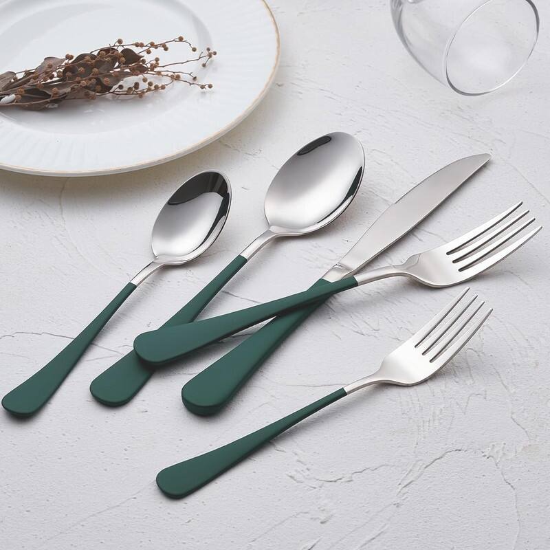 20 Piece 18/0 Stainless Steel Flatware Cutlery Set Service for 4,Mirror Finish