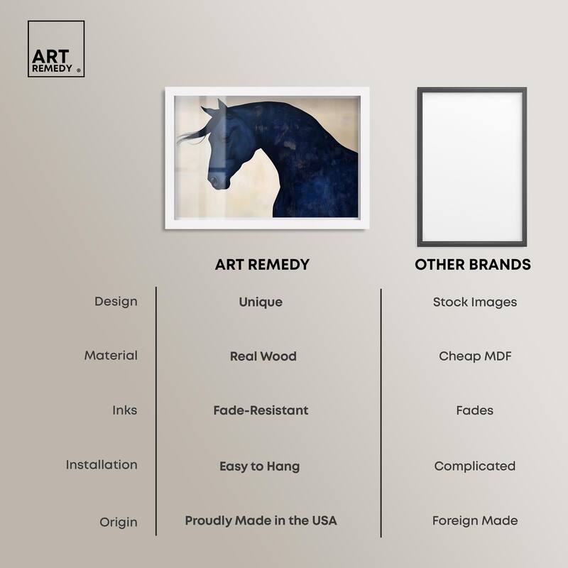 Blue Horse I Shadowbox by Art Remedy