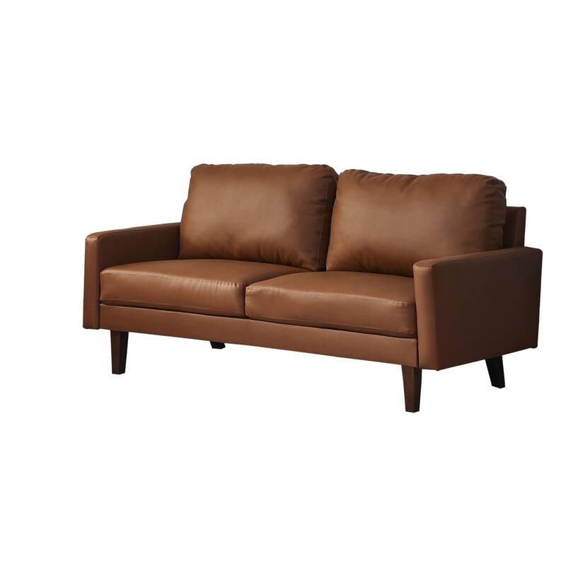 Faux leather 70'' Square Arm Sofa