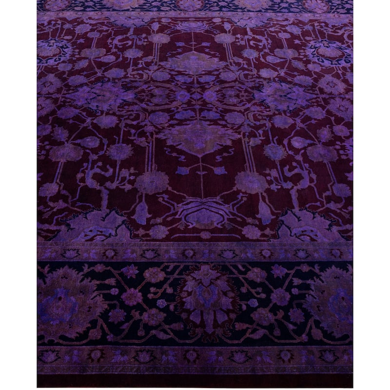 Overdyed One-of-a-Kind Hand-Knotted Area Rug - Red - 8' 1" x 10' 5"