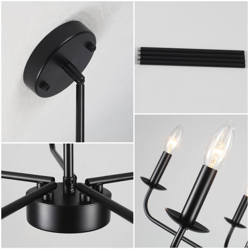 5-Light 24.04 in. Classic Chandelier for Kitchen Living Room