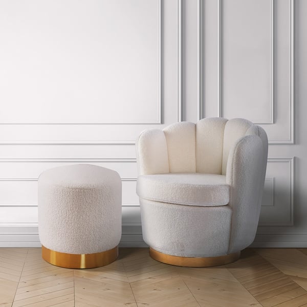 Chloe Swivel Accent Chair w/Ottoman - Bed Bath & Beyond - 37212834