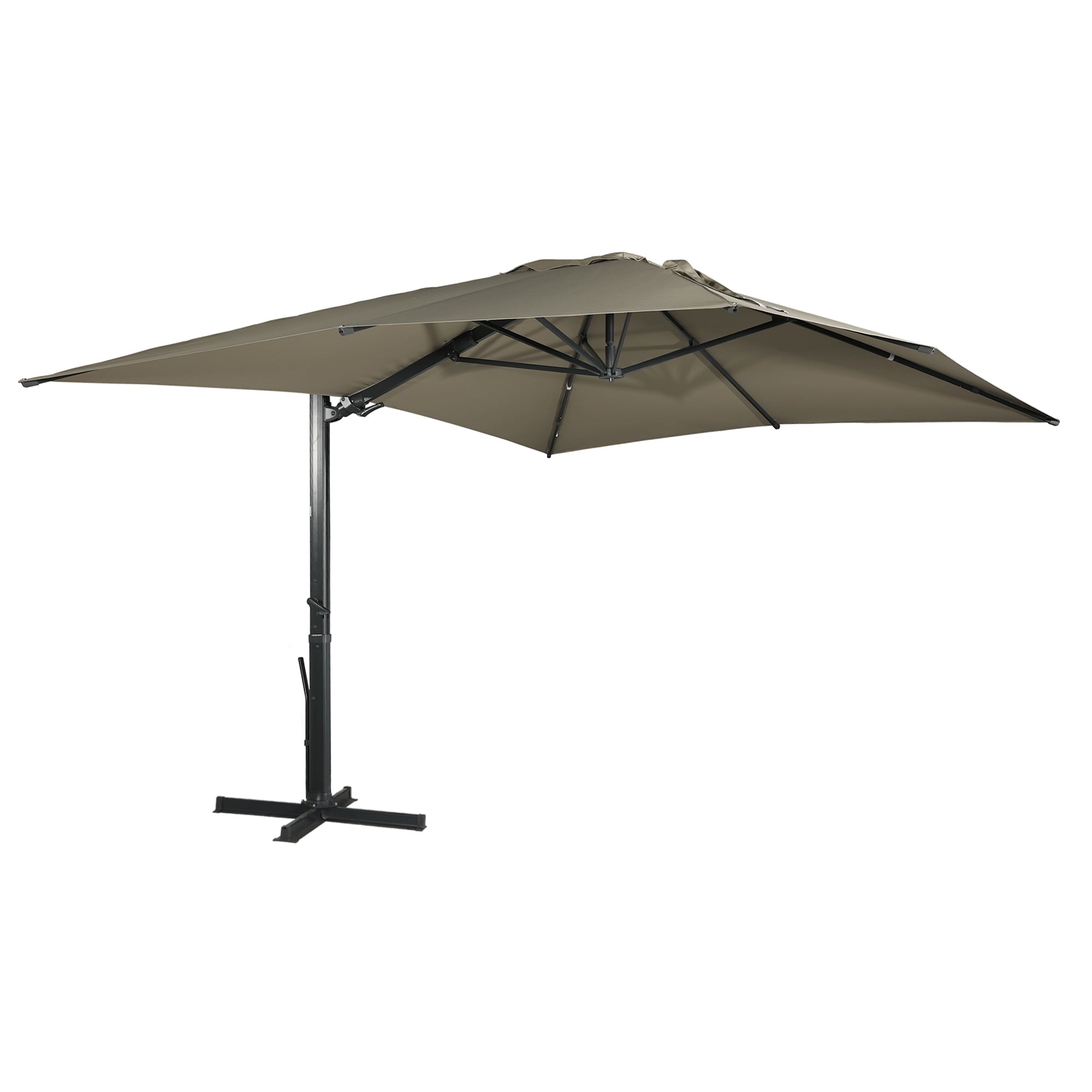 10 x 13ft Patio Rectangular Cantilever Market Umbrella With Stand