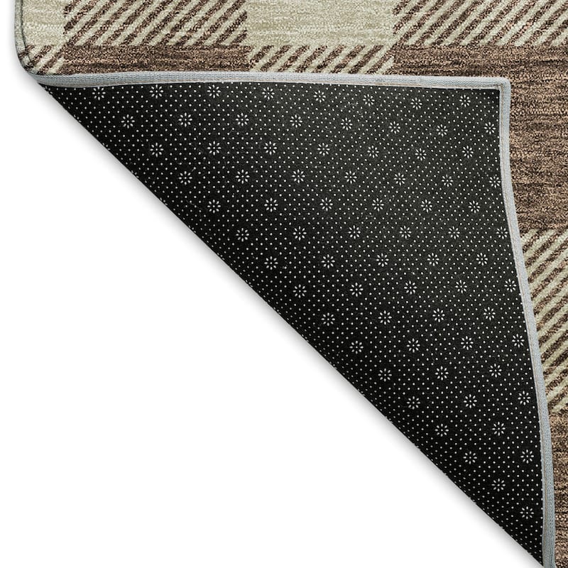 Premium Washable Super Soft Plaid Mayfield Rug