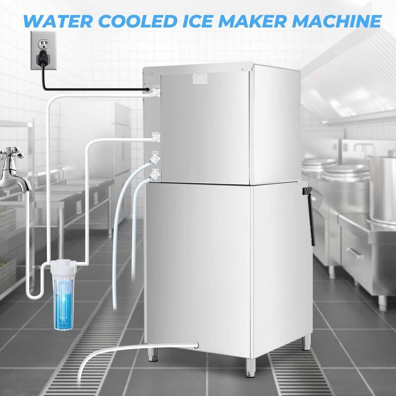 Commercial Ice Machine Industrial with 550LBS/1 Day Ice Maker