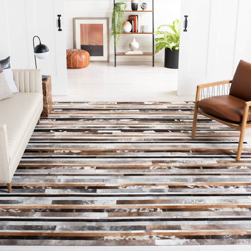 SAFAVIEH Handmade Studio Leather Jillian Modern Leather Rug