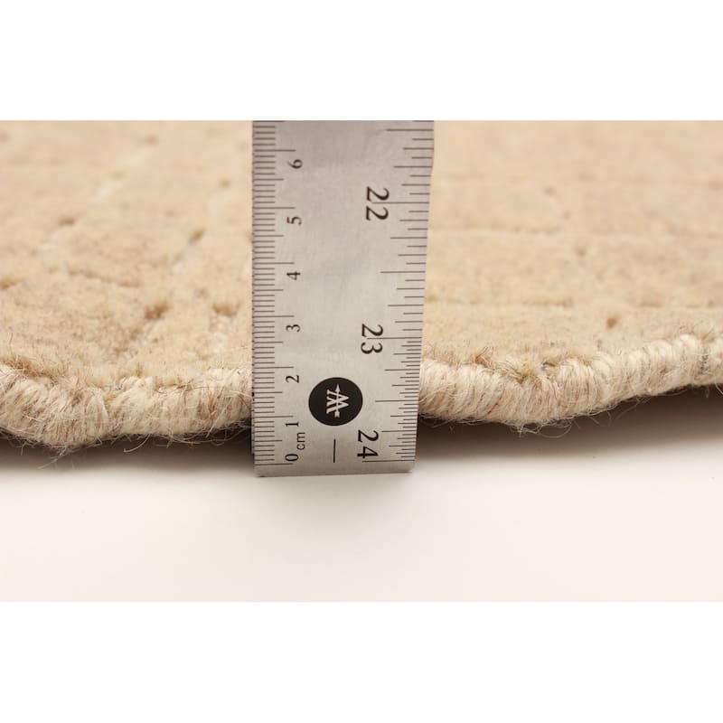 Kashkuli Gabbeh Tan Rug 3'11" x 3'11" - 3'11 x 3'11