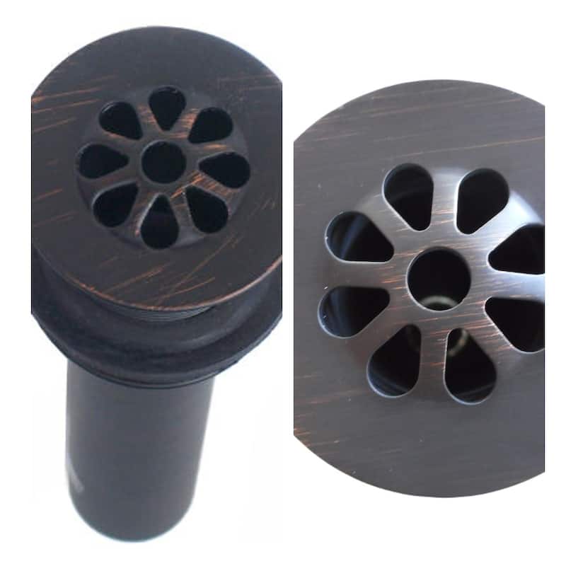 14" Round Natural Copper Vessel Sink, 13" Faucet & Daisy Drain Included - 14" x 14" x 5.5"