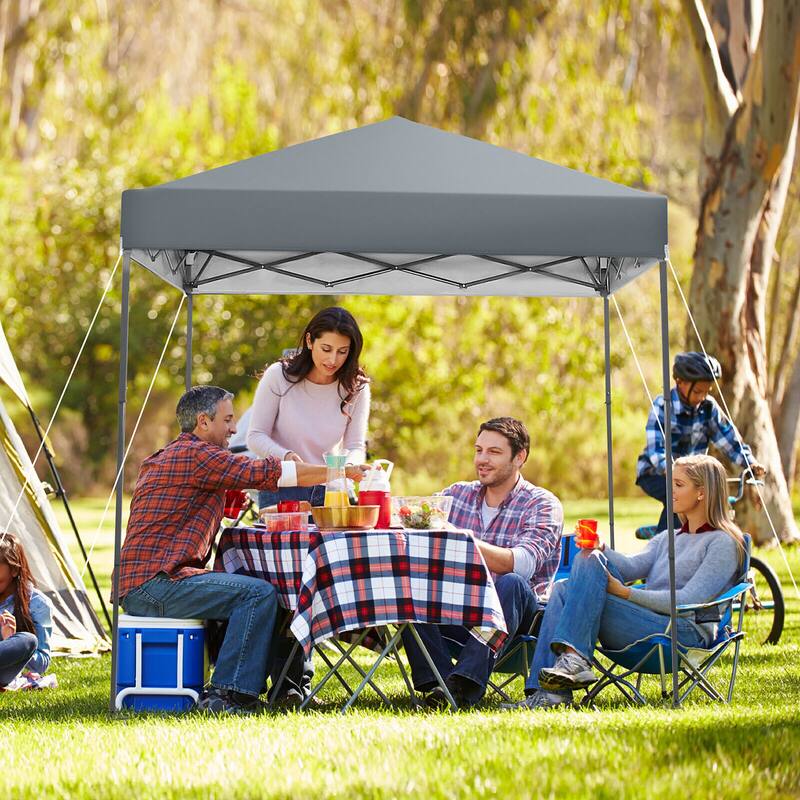 Gymax Patio 6.6 x 6.6ft Outdoor Pop-up Canopy Tent Portable Sun