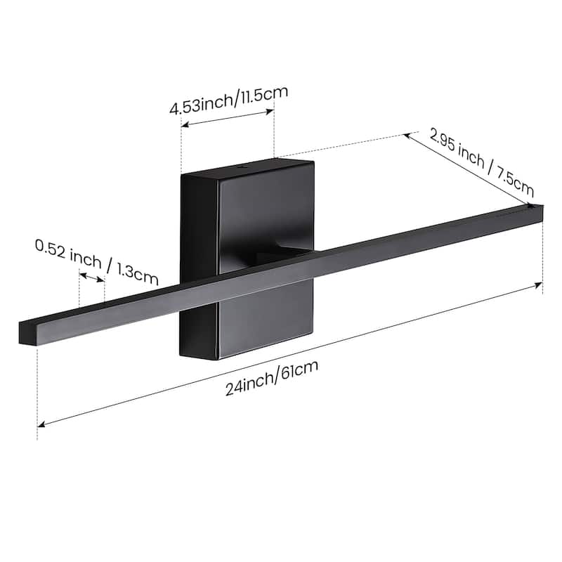 Modern Vanity Lighting Fixtures 24/30/39 inch Bathroom Vanity Lights Over Mirror Wall Sconce for Bathroom
