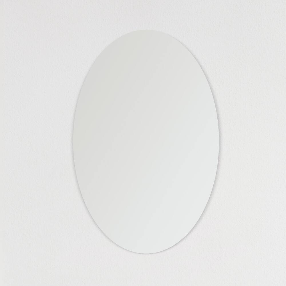 Odelia Mini 22 in. W x 28 in. H Oval Frameless Wall Mount Bathroom Vanity Mirror with Polished Edge - 22" x 28"
