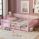 preview thumbnail 31 of 74, Montessori Solid Pine Floor Bed with Full-Length Safety Fence & Slatted Base by Harper&Bright Designs
