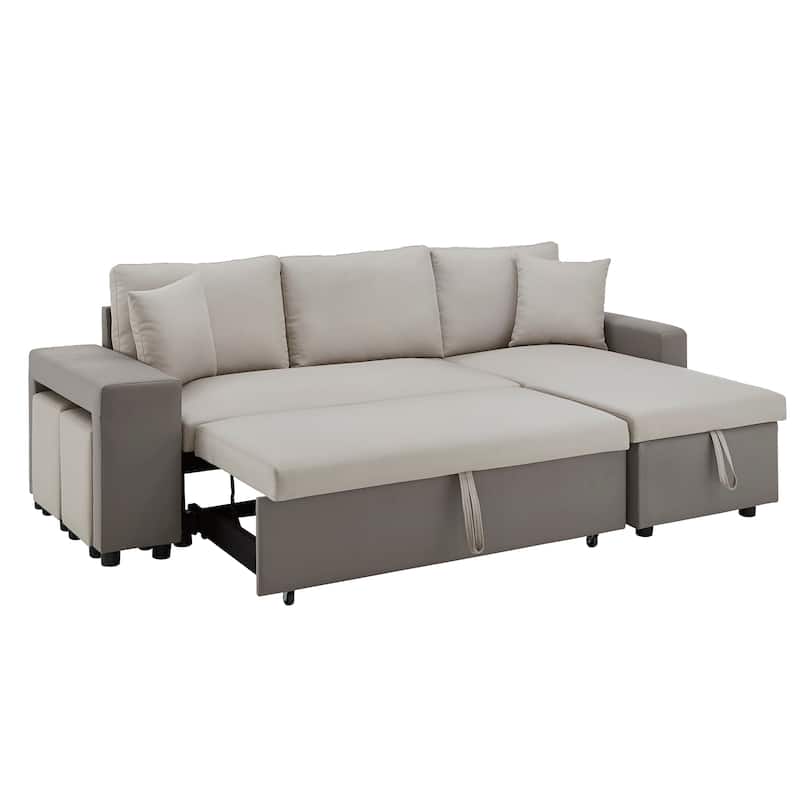 Lorca 2-tone Convertible Sofa with Storage by iNSPIRE Q Modern