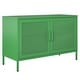 preview thumbnail 8 of 16, The Novogratz Channing 2 Door Wide Metal Storage Cabinet Kelly Green
