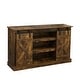 preview thumbnail 7 of 5, Flat Screen Media Console Table wood TV storage rustic TV cabinet - Oak