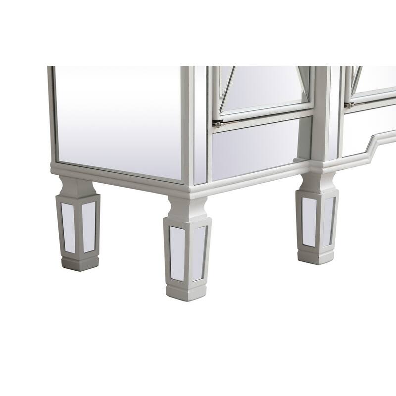 Contemporary 3-drawer 4-door Mirrored Cabinet