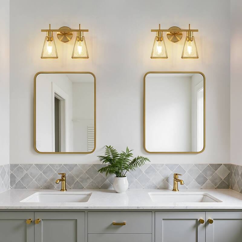 2&3 - Light Dimmable Modern Bathroom Vanity Light with Metal Frame