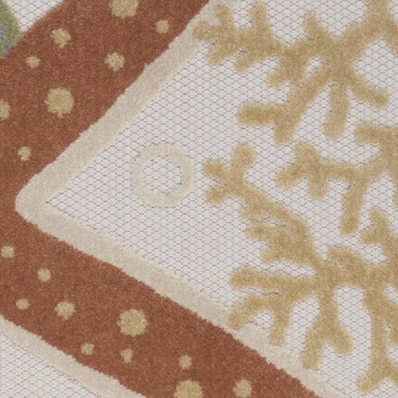 HomeRoots Contemporary Rectangle Outdoor Rug - 6' X 9'