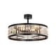 preview thumbnail 86 of 105, Caged Ceiling Fan with Light and Remote, 11.8–28 Inch Low Profile Fandelier, 6-Speed Quiet DC Motor, Black/Satin Nickel