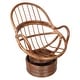 preview thumbnail 3 of 4, Bali Rattan Swivel Rocker with Microsuede Cushion