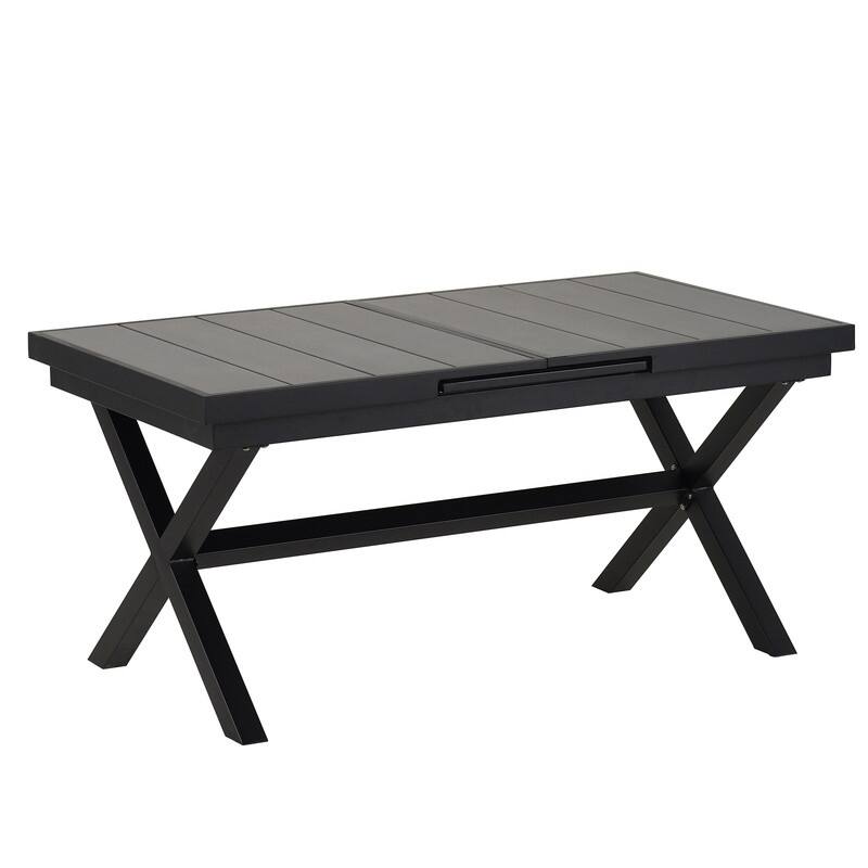 Expandable 7-Piece Outdoor Dining Set, Extending Table & Flexible Seating