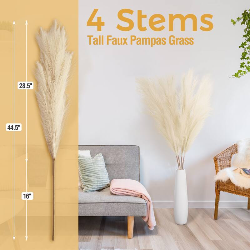Extra Large Faux Pampas Grass Decor