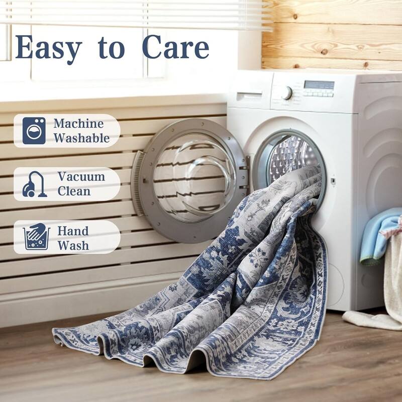 5x7 Rugs for Living Room, Soft Non-Slip Washable Area Rugs - 5x7