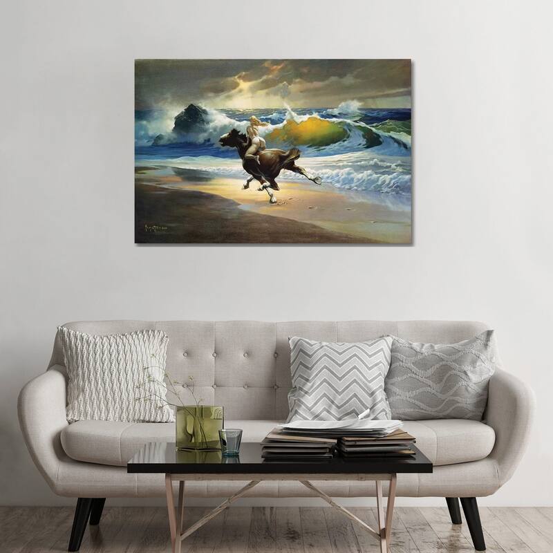 iCanvas "Wild Ride" by Frank Frazetta Canvas Print - 32x48x1.5