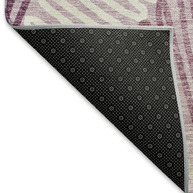 Premium Washable Super Soft Contemporary Leaf Mayfield Rug