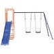 preview thumbnail 12 of 15, vidaXL Swing Set Outdoor Backyard Wooden Playground Equipment for Kids Age 3-8
