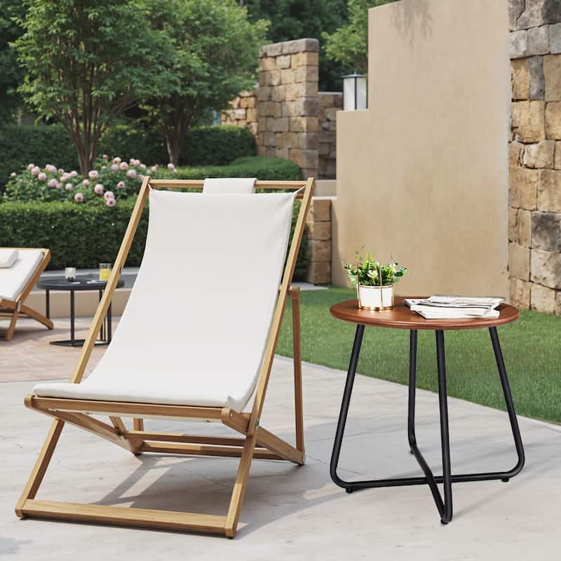 21"H Side Table,Outdoor Weather Resistant End Table for Patio