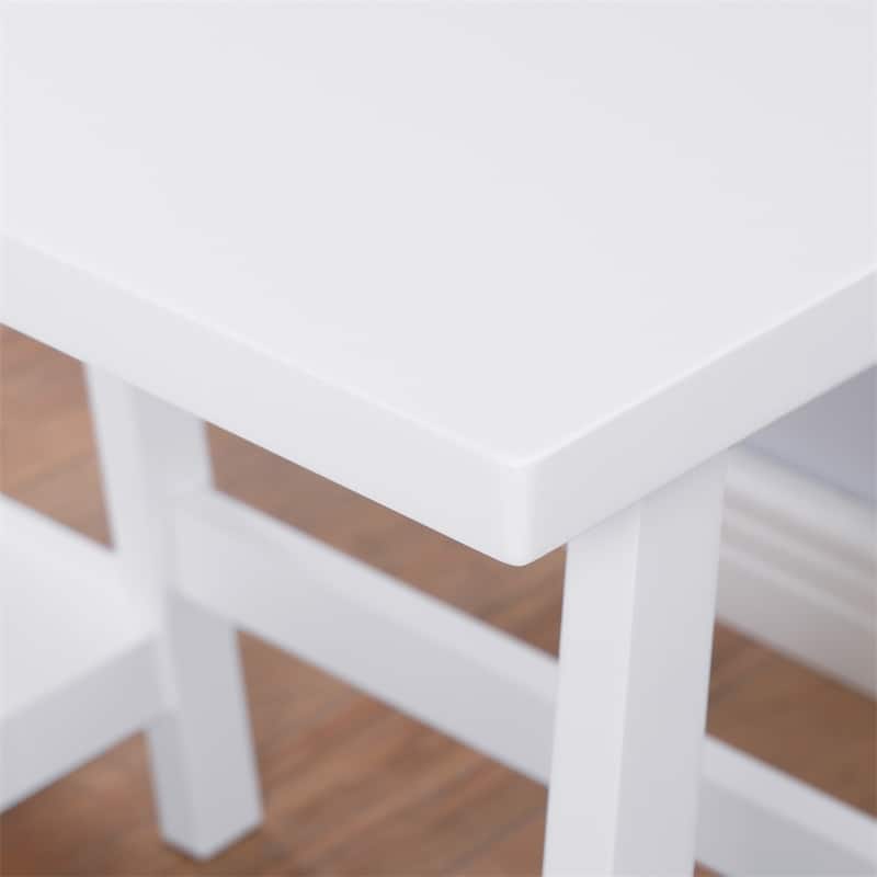 Contemporary Wood Writing Desk with Storage