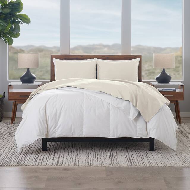 100% Cotton Sateen Luxurious 1200 Thread Count 4-Piece Sheet Set