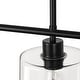 preview thumbnail 8 of 15, YANSUN 31.3in Industrial 3-Light Island Pendant Light with Clear Glass Shades, Black Kitchen Island Light or Kitchen,Dining Room