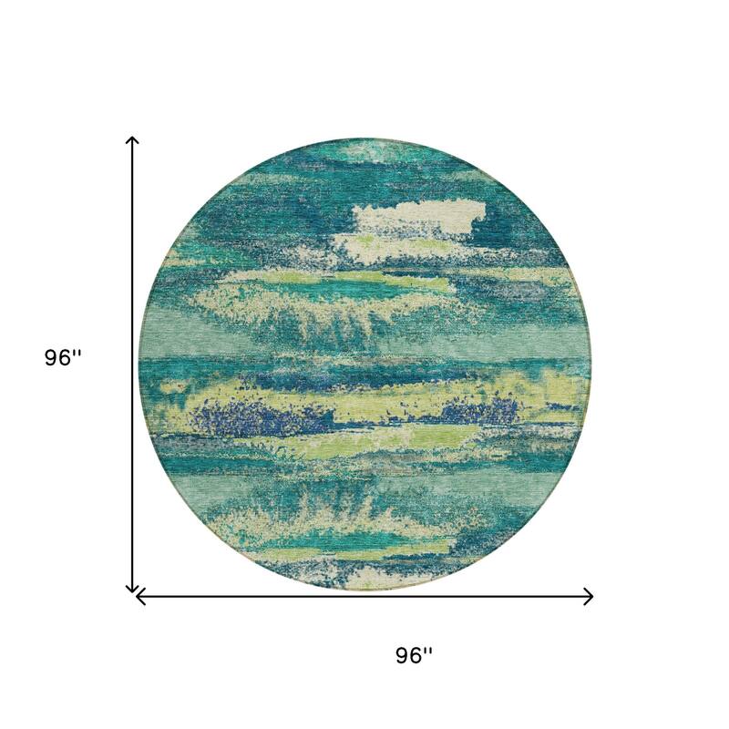 HomeRoots Abstract Transitional Rectangle Outdoor Rug