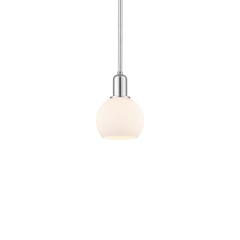 Innovations Lighting 716-1S-9-6 Athens Pendant Athens 6" Wide Mini - Polished Chrome / Matte White