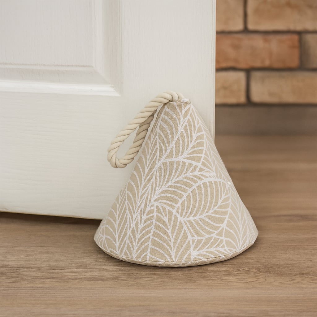 Jungle Print Cotton Weighted Bag Door Stop 2.3 lbs - 8"H x 5.8"L x 5.8"W