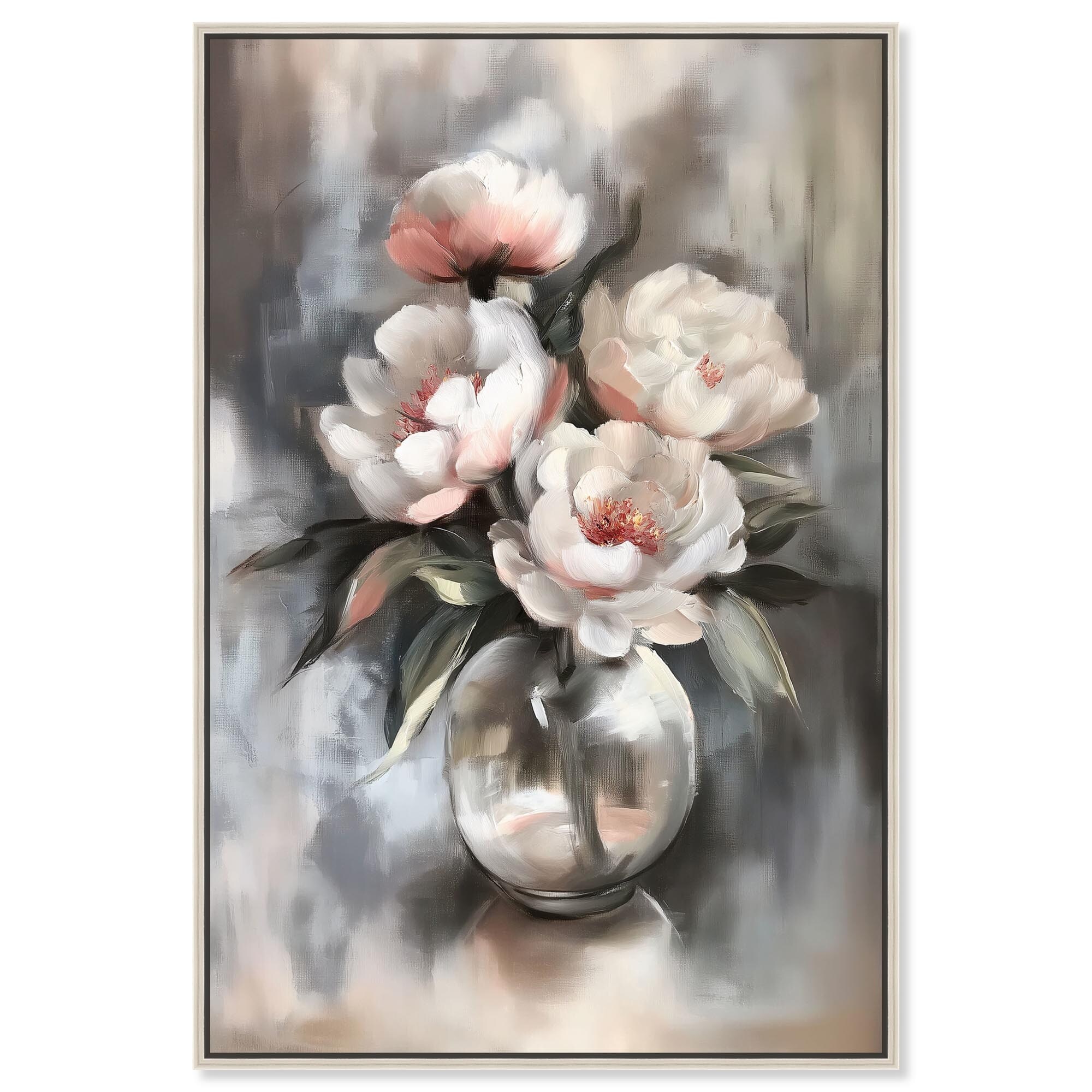 Glass Vase Flowers Canvas Luxury Floral Art by Art Remedy