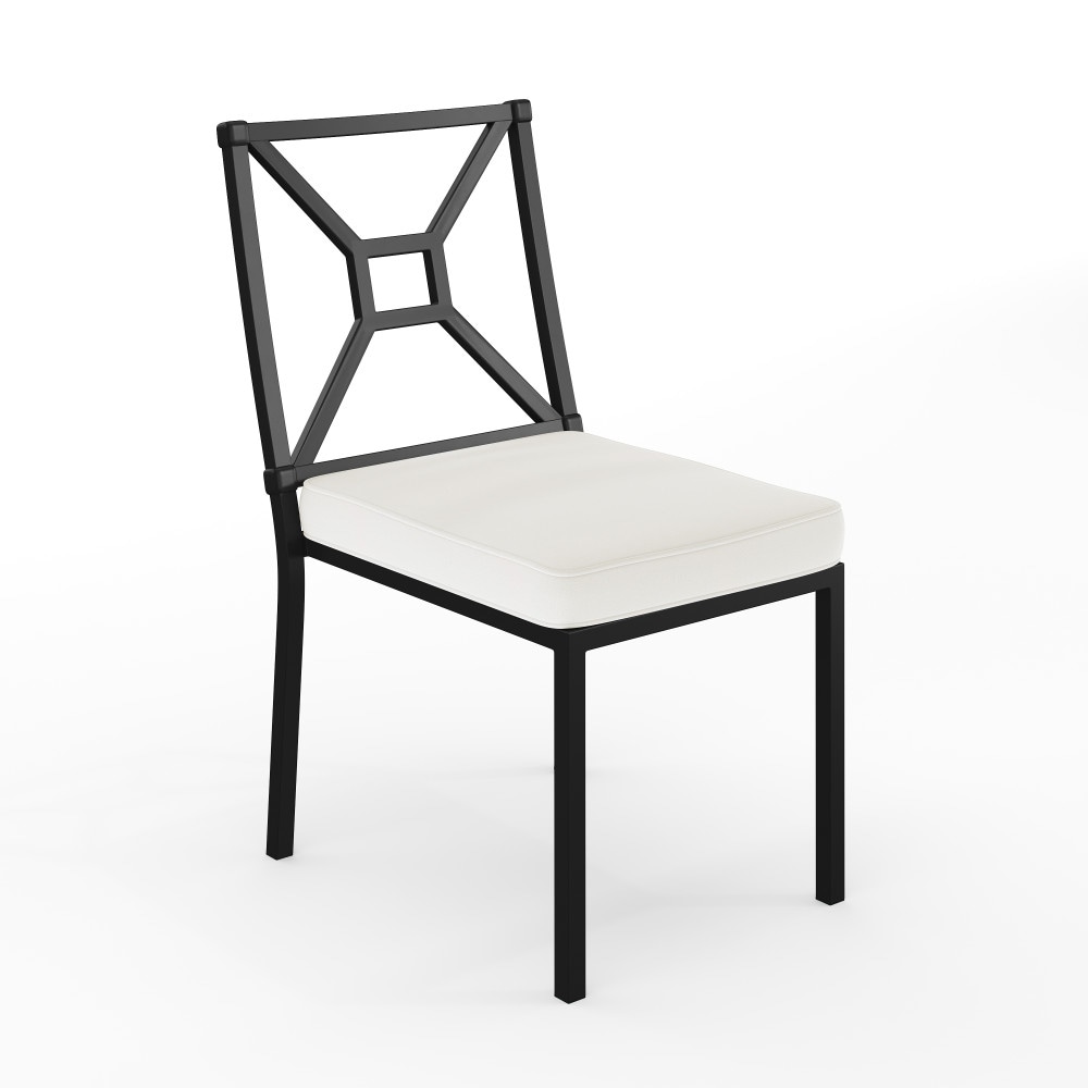Martha Stewart All-Weather Steel Frame Stackable Patio Side Dining Chair with Cushion - 18"W x 26"D x 35.25"H