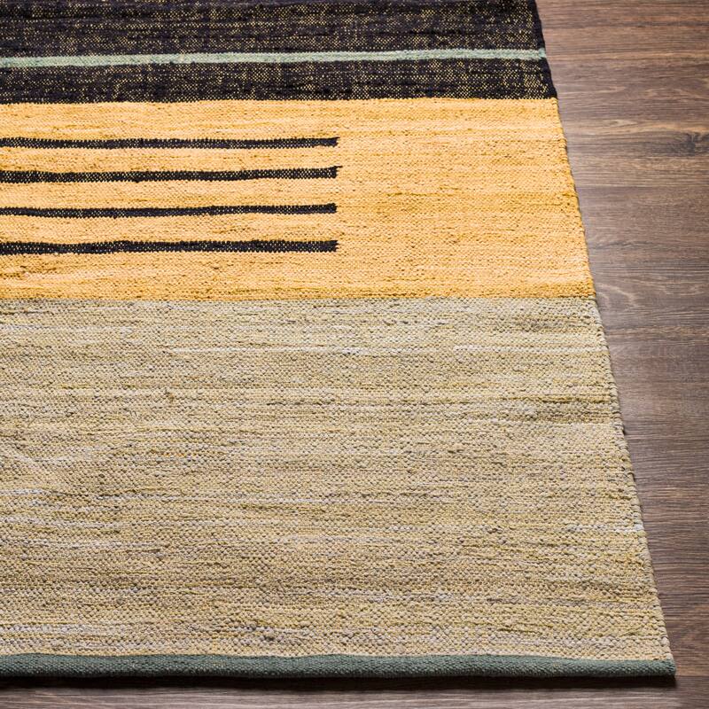 Livabliss Clapham Hand Woven Geometric Cotton Rug