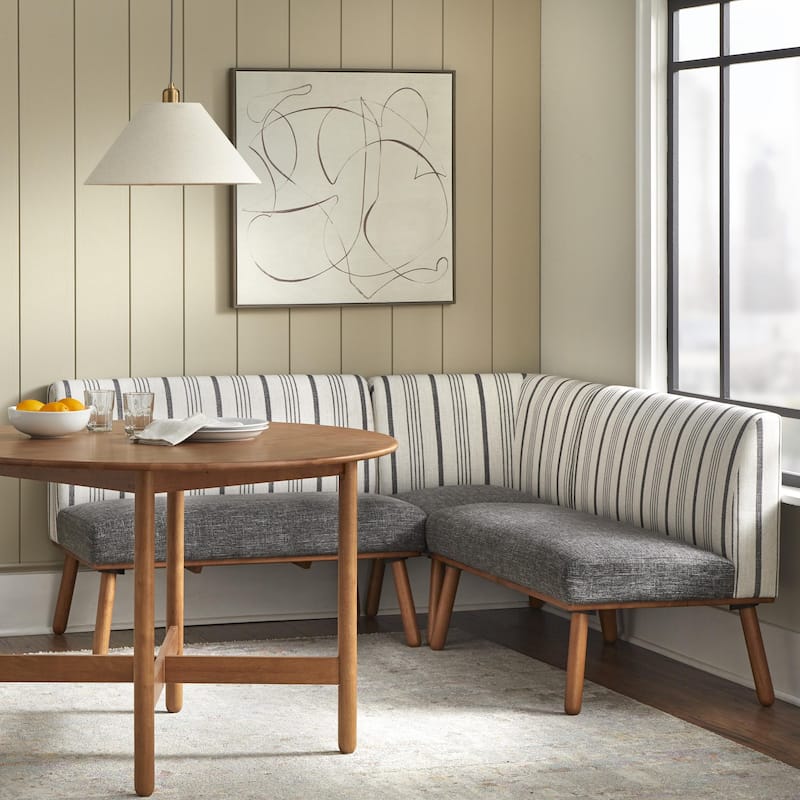 Lifestorey Gather 3-Piece Upholstered Nook Banquette Set