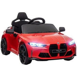 BMW M4 Ride-On Car for Kids with Parental Control, Auxiliary Wheels, LED Lights
