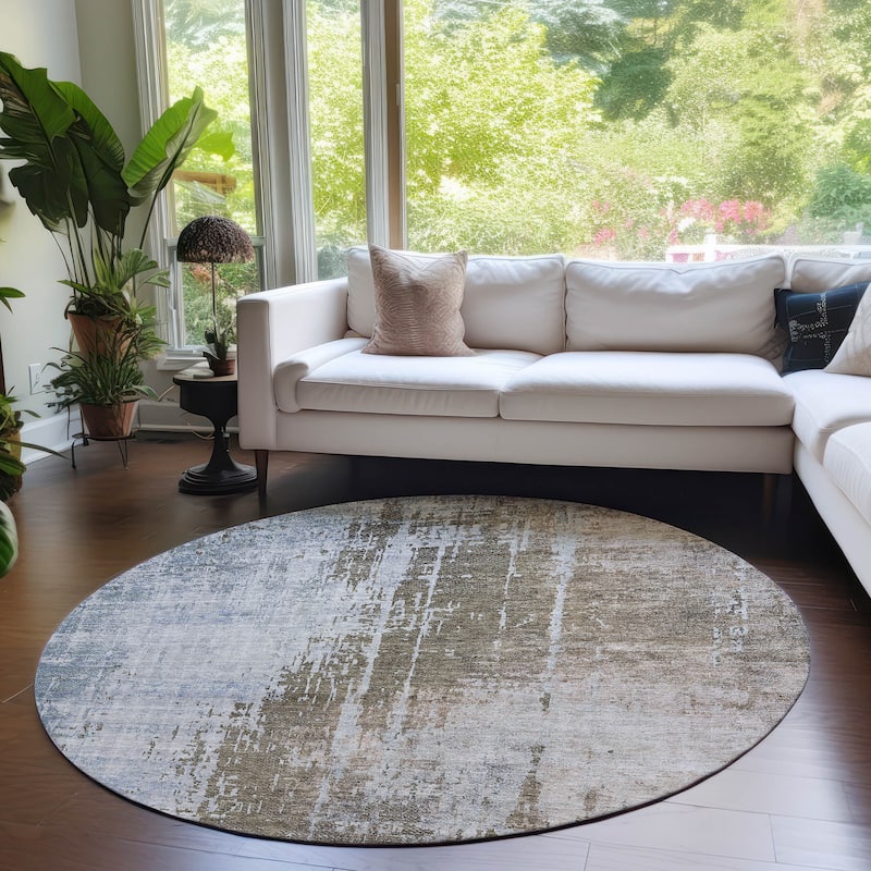 Machine Washable Indoor/ Outdoor Chantille Modern Ombre Rug