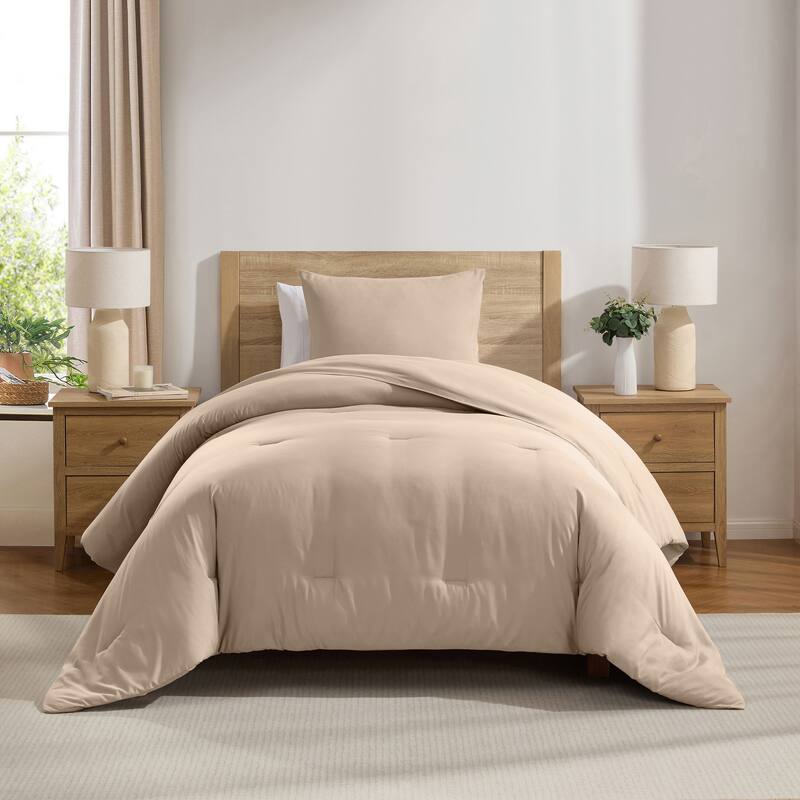 Empyrean Modern Reversible Comforter - Sand - Twin XL