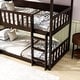 preview thumbnail 22 of 30, Triple Rubber Wood Detachable Bunk Bed with Ladders and Guardrails,Twin Size