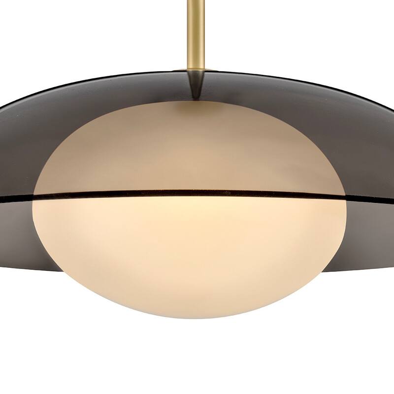 Lark 84447 Jace 14" Wide LED Pendant with Smoked Glass Shade
