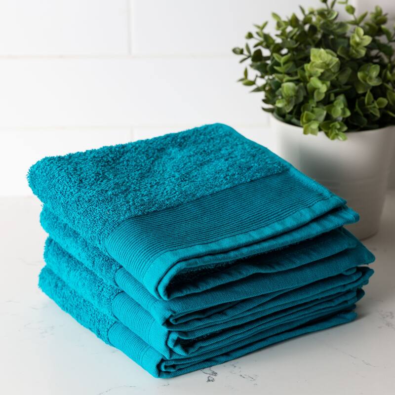 Fabstyles Camelot Hand Towel 600 GSM Zero-Twist Cotton Set of 4 - 16"x28"