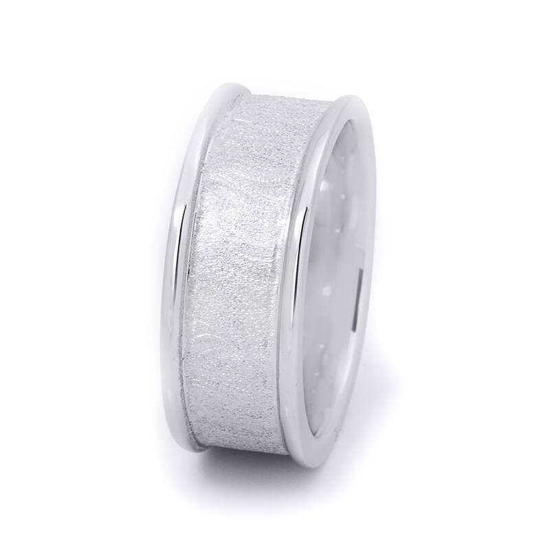 Men's Textured Barrel Ring Wedding Band Genuine Solid Sterling Silver