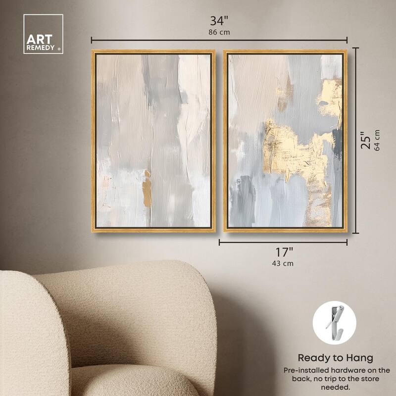 Gilded Driftwood I Canvas Set of 2 by Art Remedy